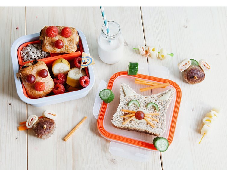 Lustige Brotgesichter