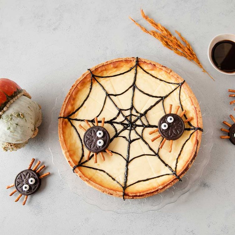 Spinnennetz Halloween-Kuchen Spinnennetz Halloween-Kuchen